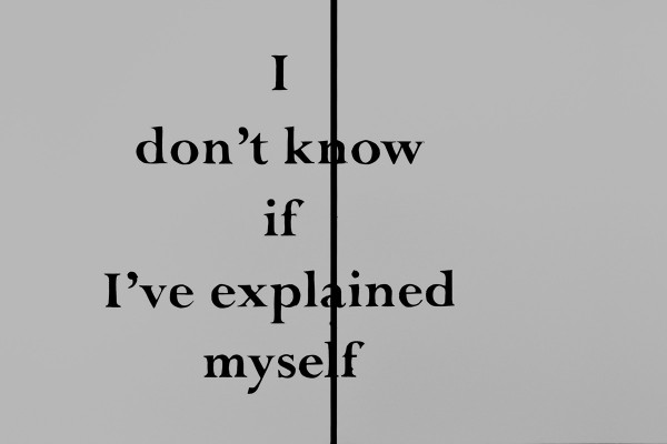 I don't know if I've explained myself
